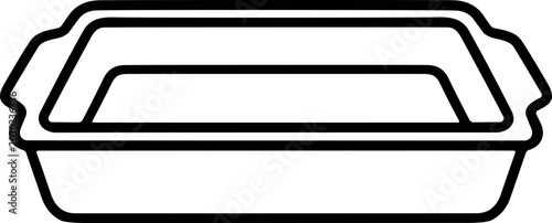 Fotografie Simple Baking Dish Icon Vector