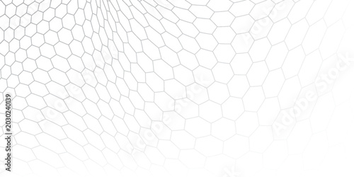 Photos Technology vector abstract background with hexagons mesh, 3D abstraction of nano