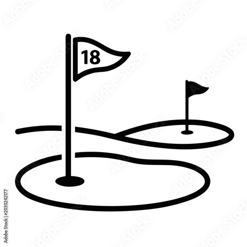 vector illustration of a Golf course