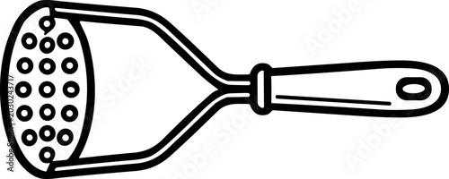 Photos Potato Masher Kitchen Tool Line Art