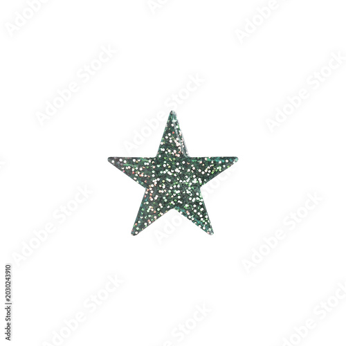 Holographic Glitter Star Sticker Isolated