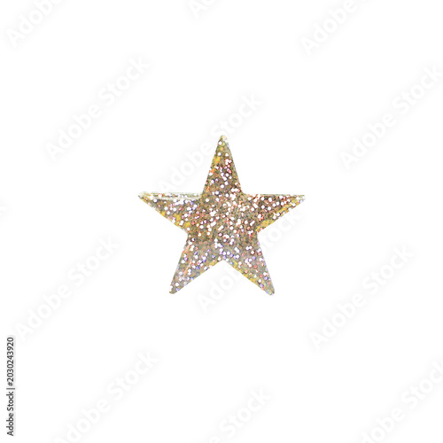 Foto Holographic Gold Glitter Star Sticker