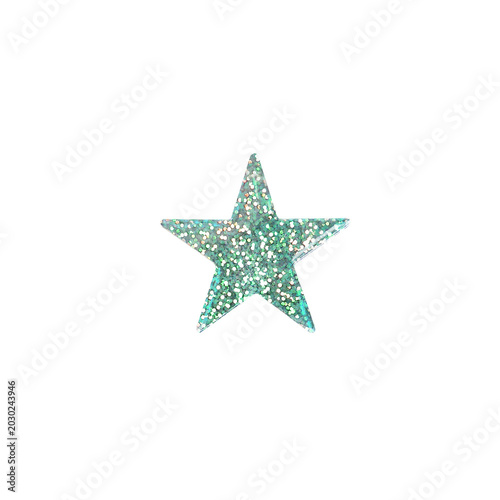 Holographic Green Glitter Star Sticker