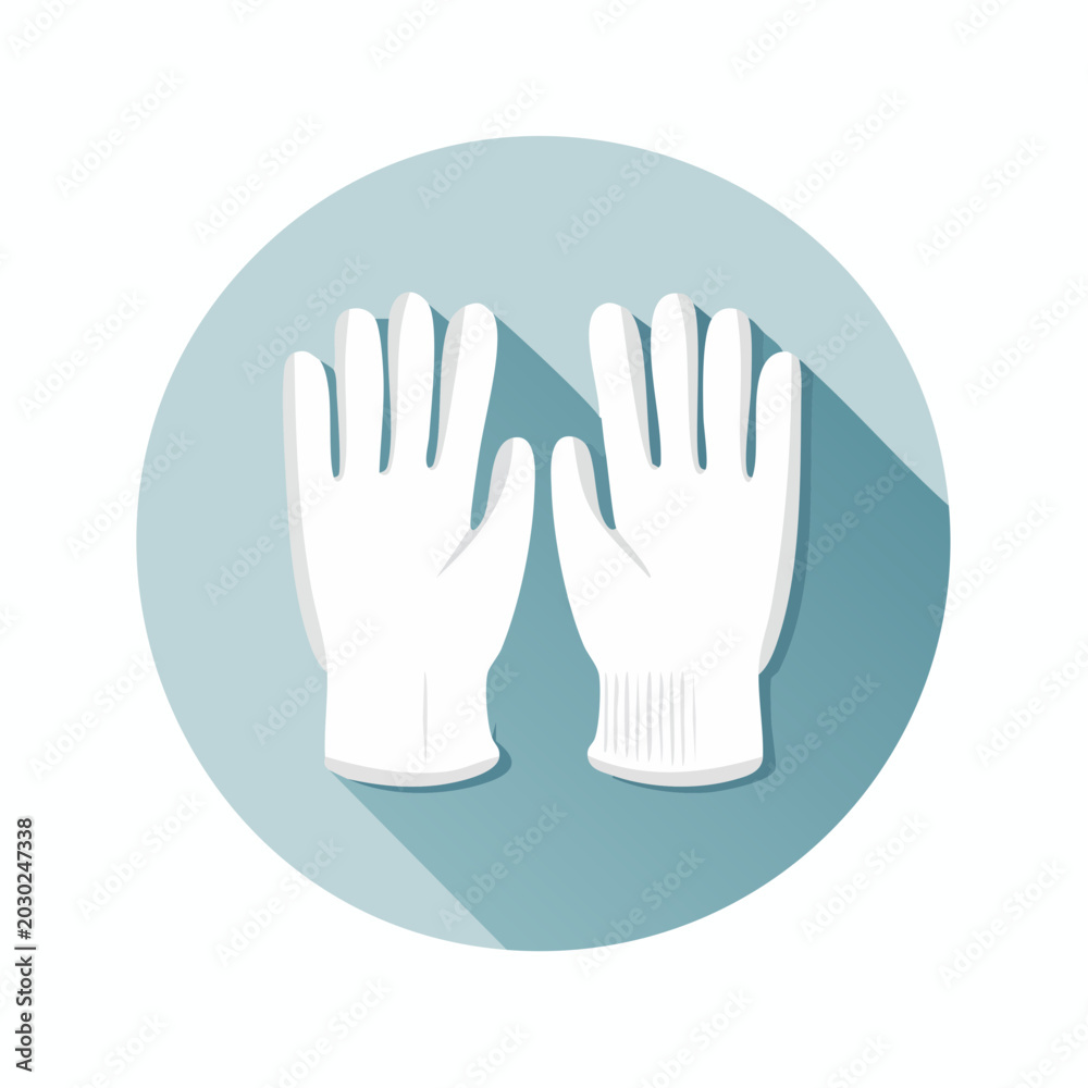 Fototapeta premium White Gloves Icon