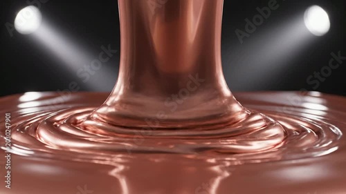 Liquid Chocolate Flowing Motion Luxurious Smooth Texture