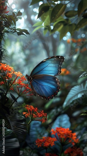 Macro background of a butterfly Created with Generative AI technology