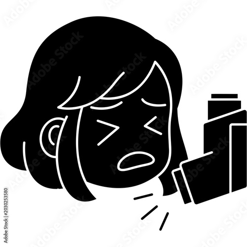 Obraz na plátně Asthma Icon
