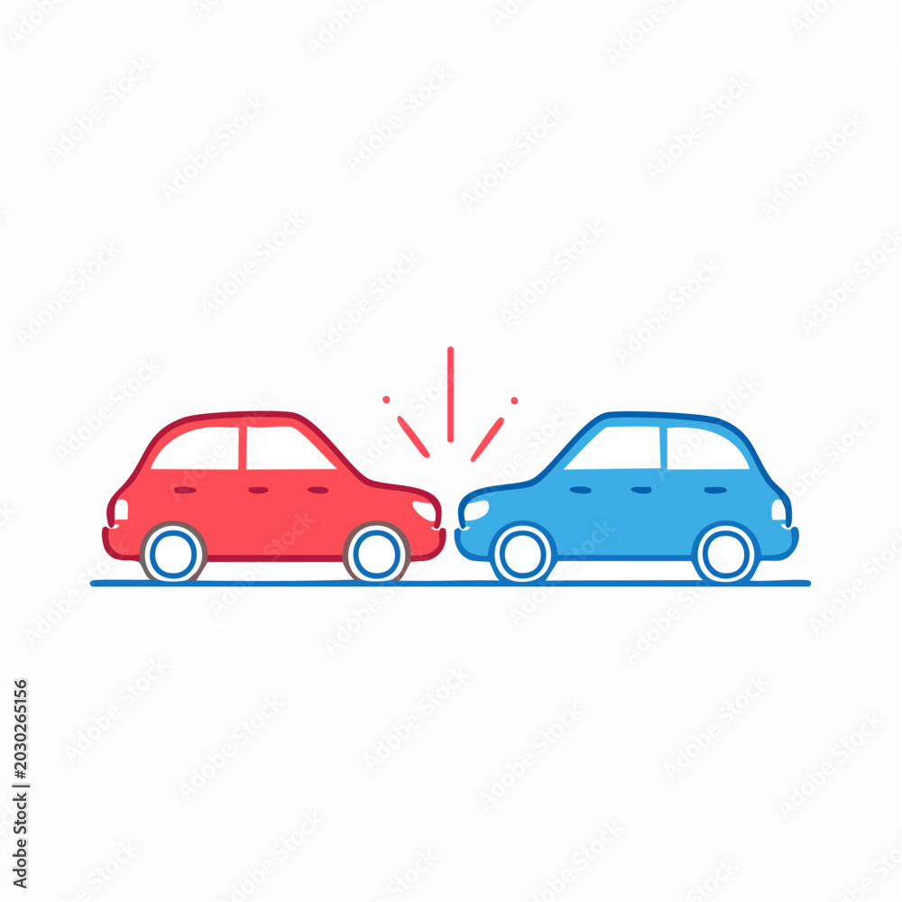 Fototapeta premium Car Accident Icon