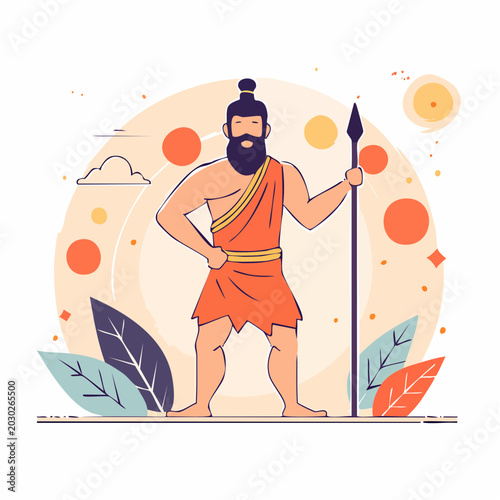 Ancient Warrior with Spear