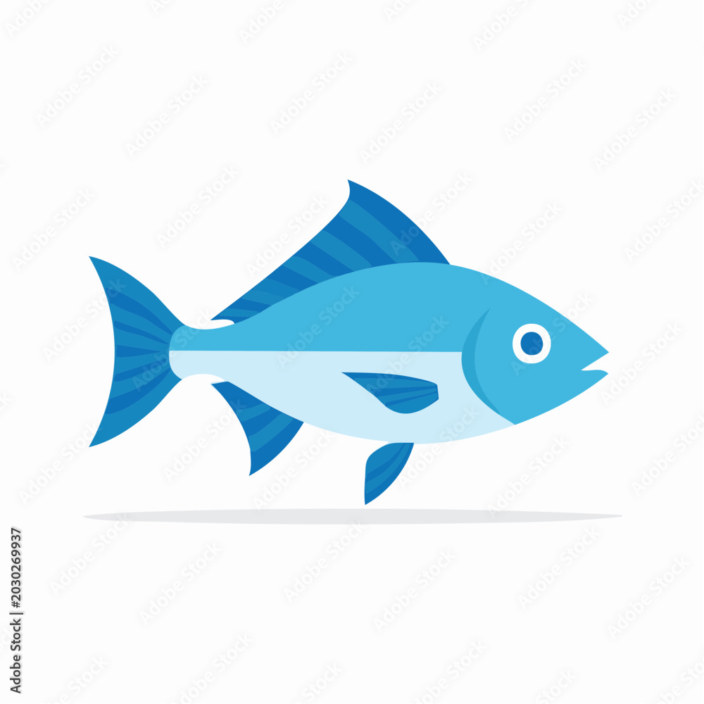 Obraz premium Blue Fish Illustration