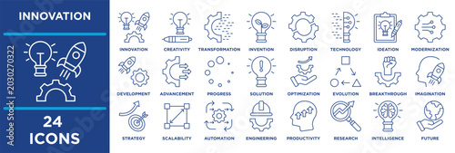 Foto Innovation icon collection set
