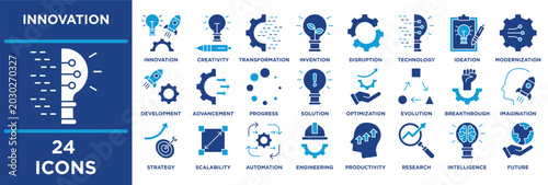 Foto Innovation icon collection set