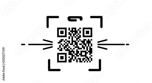 Konstfotografi QR code scanning technology symbol.