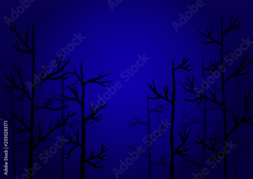 ホラーな夜の森の背景