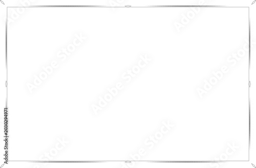 Minimalist black ultra thin line border frame background illustration. Design print for greeting cards, wedding invitations, restaurant menu, royal certificates. Set 4
