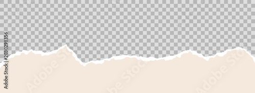 Canvastavla Beige torn paper bottom element background