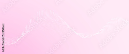 Canvas Print Pink dotted wave pattern background