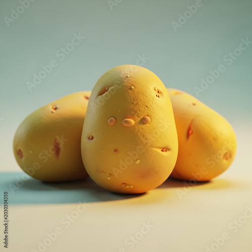 Vibrant Raw Potatoes Fresh, Wholesome, and Unique