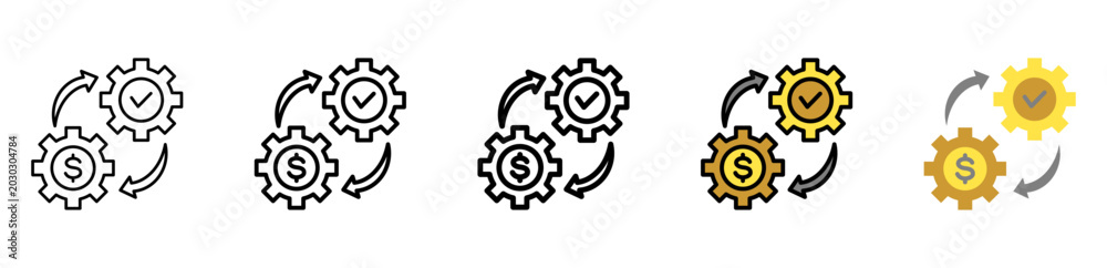 Foto Integration Icon With Differences and Colors