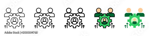 Photos Leadership Icon With Differences and Colors
