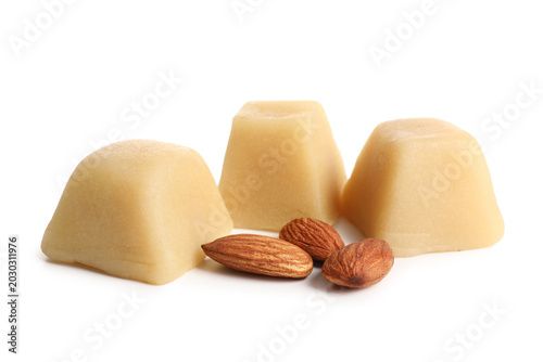 Pieces of tasty marzipan ca...