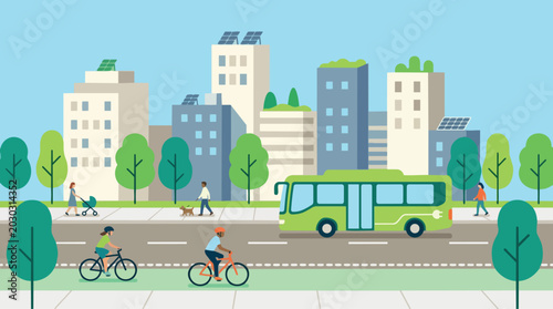 Eco-friendly transportation on a World Environment Day promotes sustainability in the city