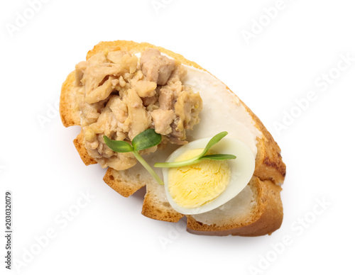 Tasty sandwich with cod liv...