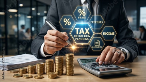 Strategically identifying tax deduction planning to reduce taxable income and liability.