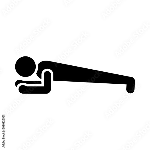 Sport plank silhouette icon vector design with transparent background.