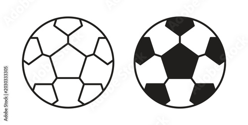 Foto Football icon linear pictogram