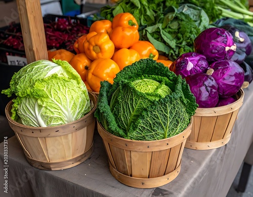 Fresh vegetables on display