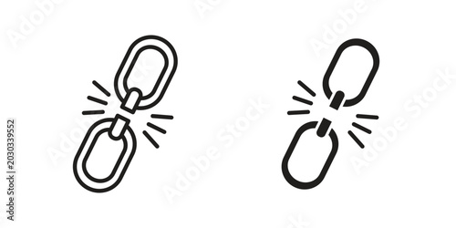 Fotografie Weakness icon in black and white. clipart and line style icons