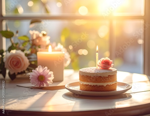 wedding cake with candles