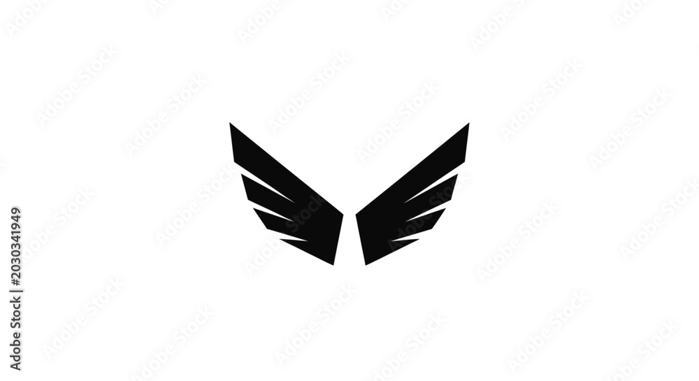 Obraz premium Abstract Wing Design Against White Background