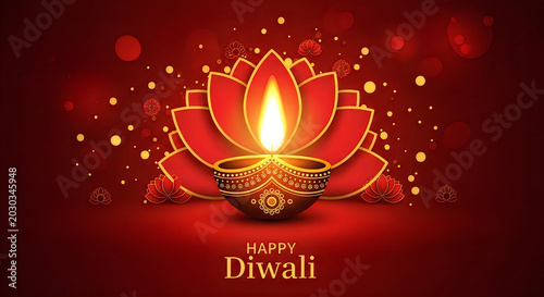 Diwali festival of lights greeting card