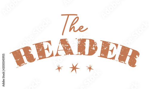 The reader book lover quote vintage retro boho typography