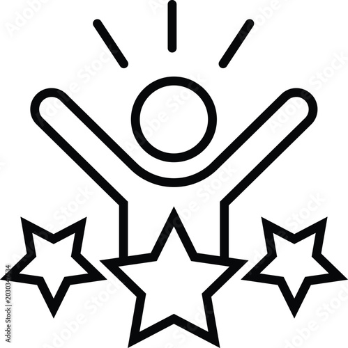 Award winner vector icon.
