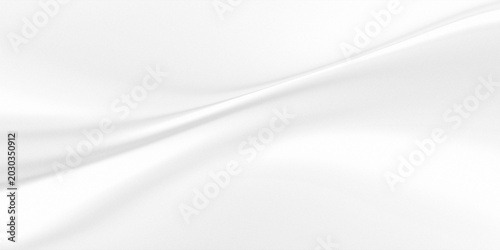 Tableau sur toile Abstract illustration of pure white silk, satin, or premium cotton fabric with proportional, gently sloping folds