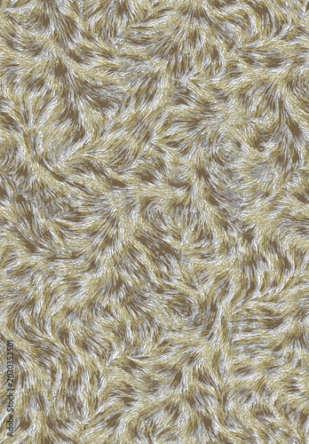 Seamless sophisticated brown and gold abstract texture featuring elegant organic fur patterns and refined artistic canvas surface