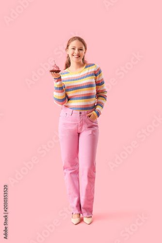 Beautiful young happy woman...