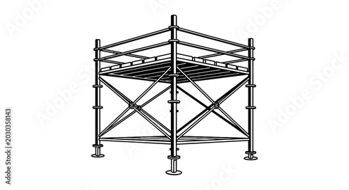 Fotografie Scaffolding structure for construction sites only.
