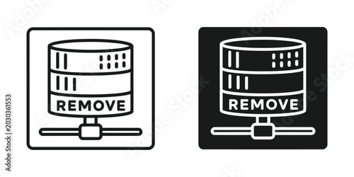 Foto Remove database icon with delete button