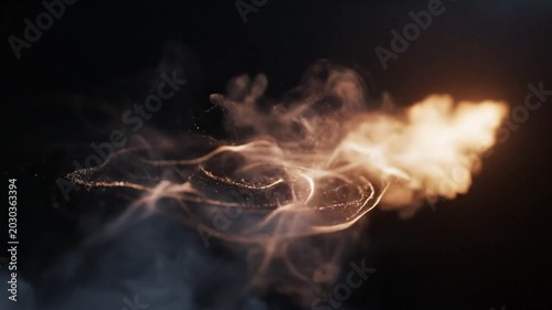 Glowing cosmic spiral vortex in dark mysterious space