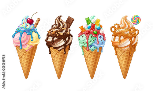 ice cream in a cone