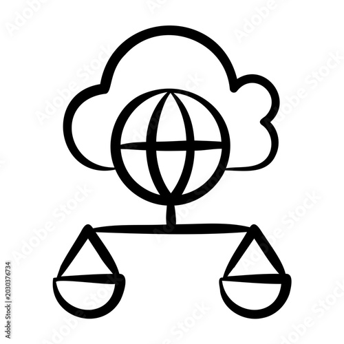Foto Load Balancer Icon - Handdrawn