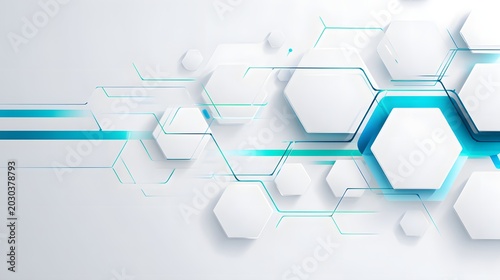 abstract blue background with hexagons