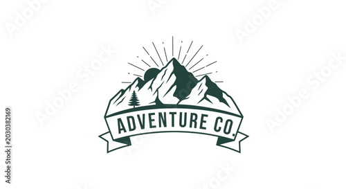 Foto Adventure Company Logo Design Elements.