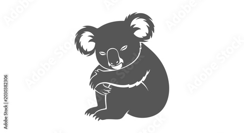Tableau sur toile Cute Koala Sitting Down Looking Cuddly.