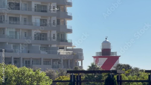 Lighthouse at Mouille Point, near Cape Town, South Africa.