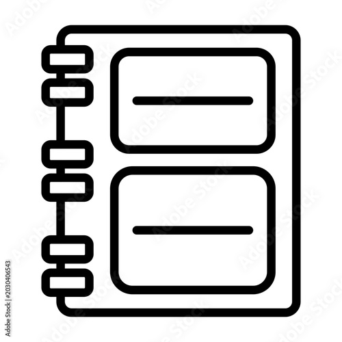 Fotografia Notepad Vector Icon